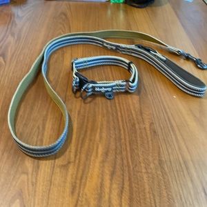 Blueberry pet reflective leash & collar with handle buckle